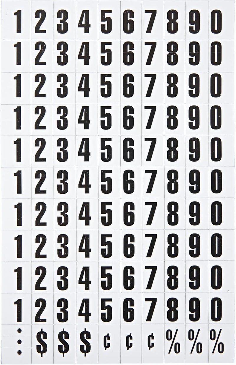 MasterVision Interchangeable Magnetic Board Accessories - Black Numbers, 0.75" Height, 110 Pack - Image 1